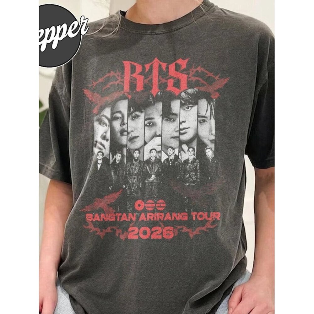 Bangtan Arirang Tour 2026 B.T.S Boyband T Shirt .